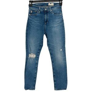 AG Adriana Goldschmied Mari Crop High-Rise Slim Straight Jeans Size 26